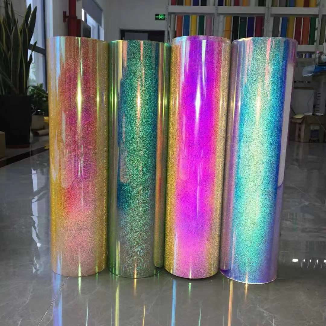 Cutable de transferência de calor de calor de holograma fácil Flex para roupas